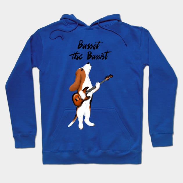 Basset the Bassist Hoodie by illucalliart